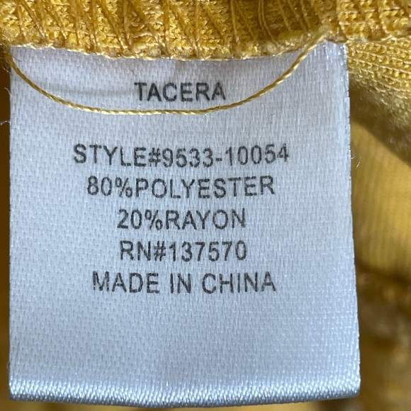 Popcorn Yellow Long Sleeve Dress with Deep Pockets Size Large - Picture 6 of 8